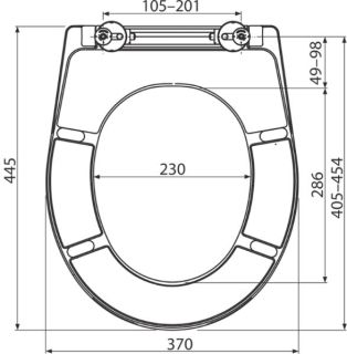 Сиденье для унитаза AlcaPlast Duroplast быстросъемное A602